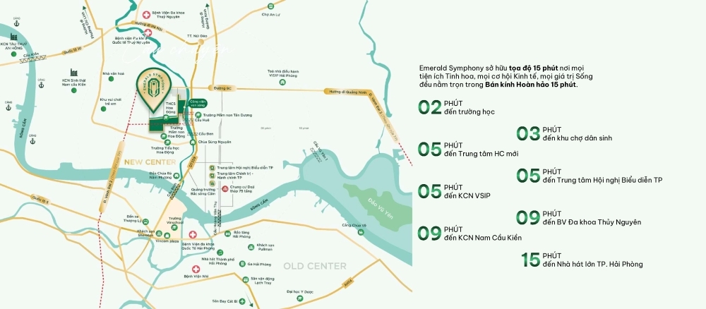 Vị trí chiến lược của dự án Emerald Symphony cùng khả năng kết nối thuận tiện Vị trí chiến lược của dự án Emerald Symphony cùng khả năng kết nối thuận tiện