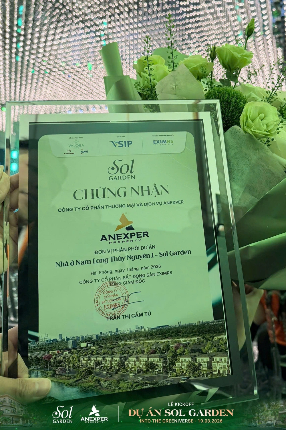 Anexper Property tự hào là đại lý F1 chính thức phân phối dự án Sol Garden Nam Long Hải Phòng