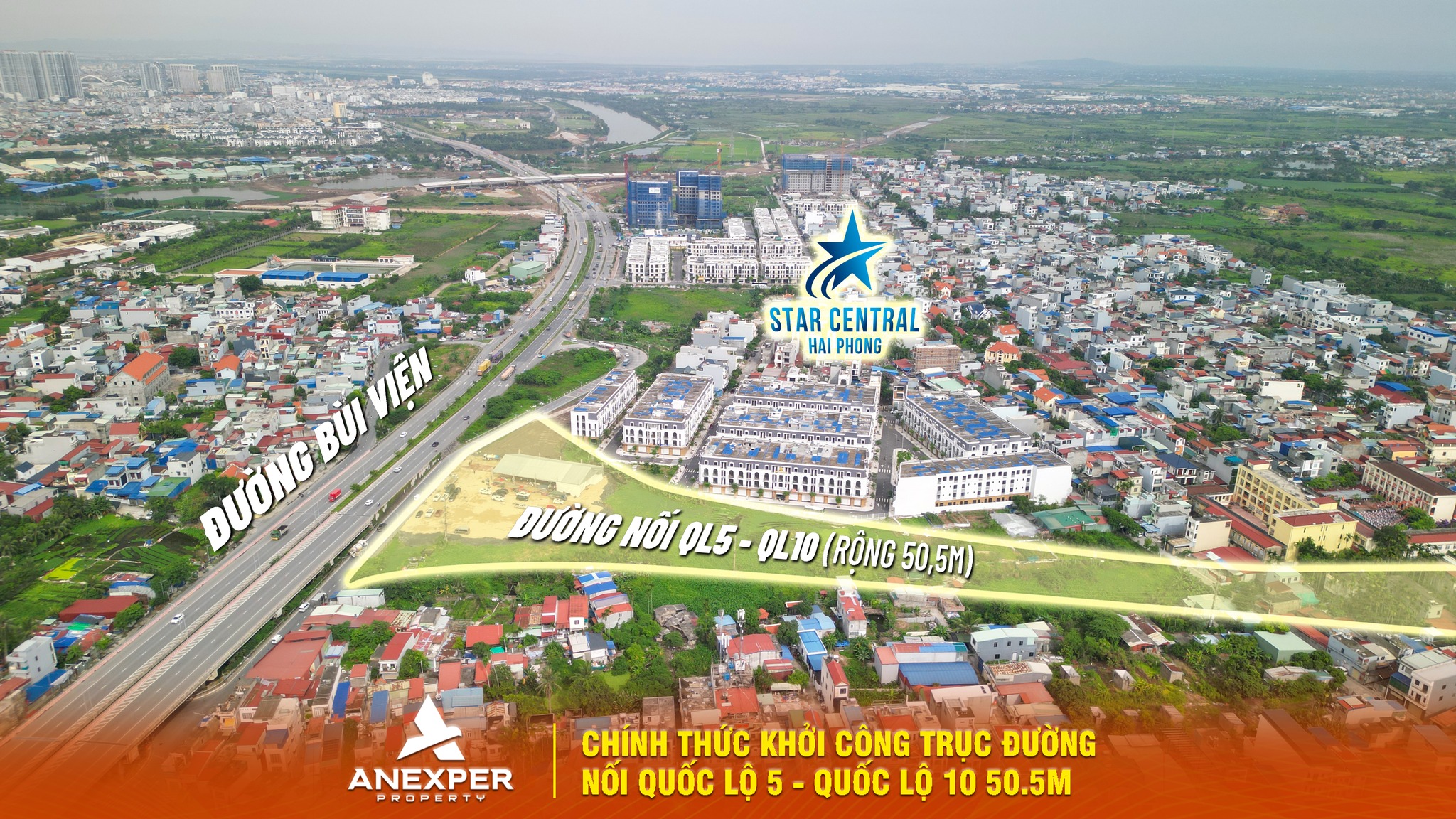 “Hiệu ứng hạ tầng” và sự chuyển mình của bất động sản Kiến An khi trục đường 50,5m nối QL5 - QL10 khởi công