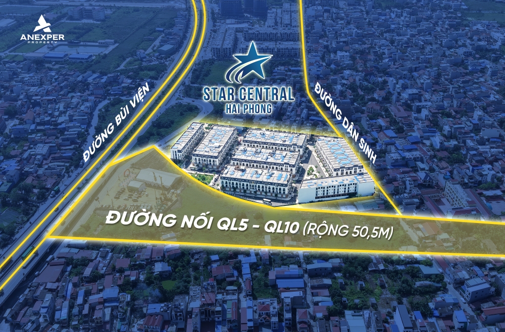Phân tích vị trí dự án Star Central Hải Phòng trước “cú hích” hạ tầng 50,5m