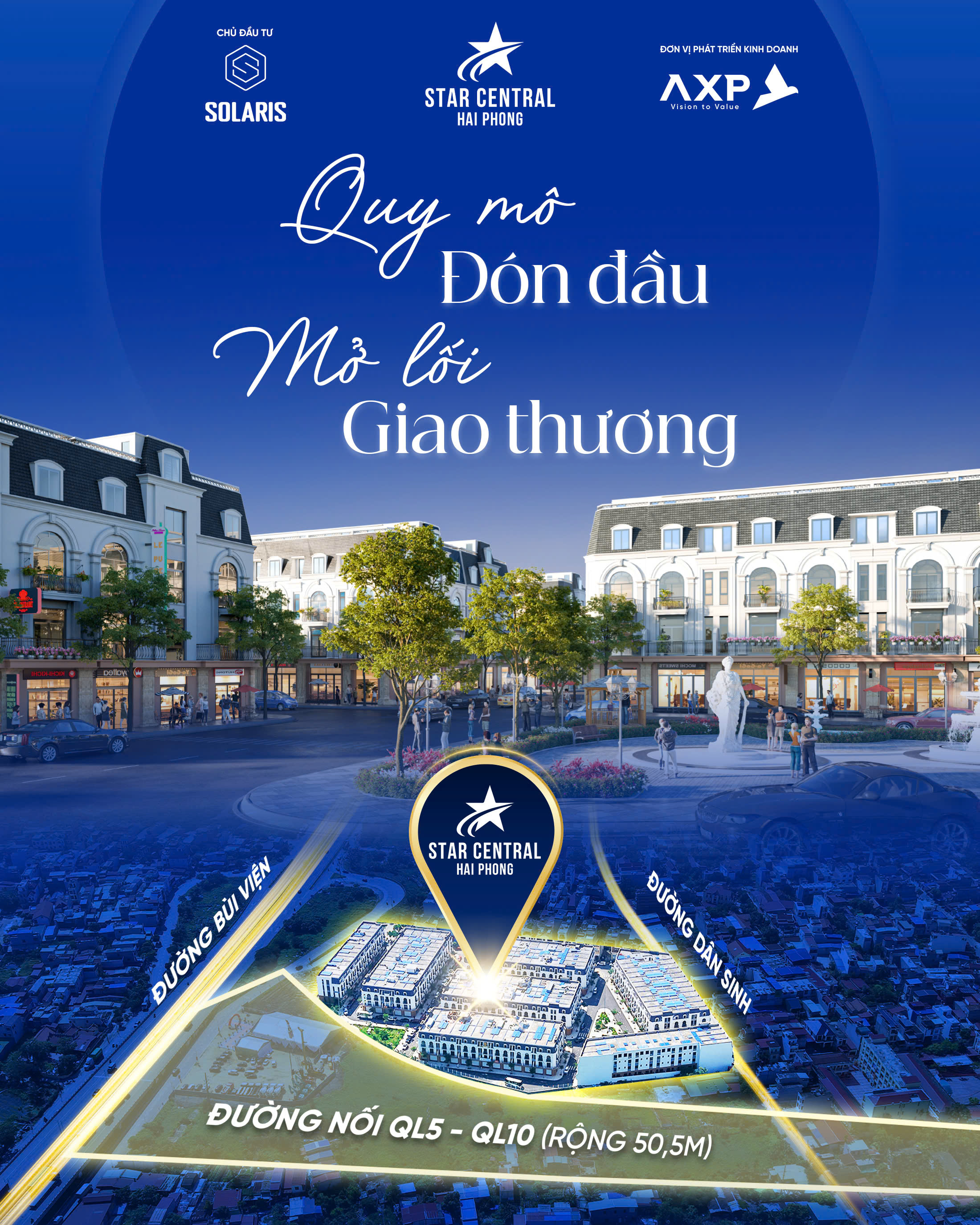 Quy mô dự án Star Central Hải Phòng - Mảnh ghép thương mại mới tại cửa ngõ phía Tây thành phố cảng