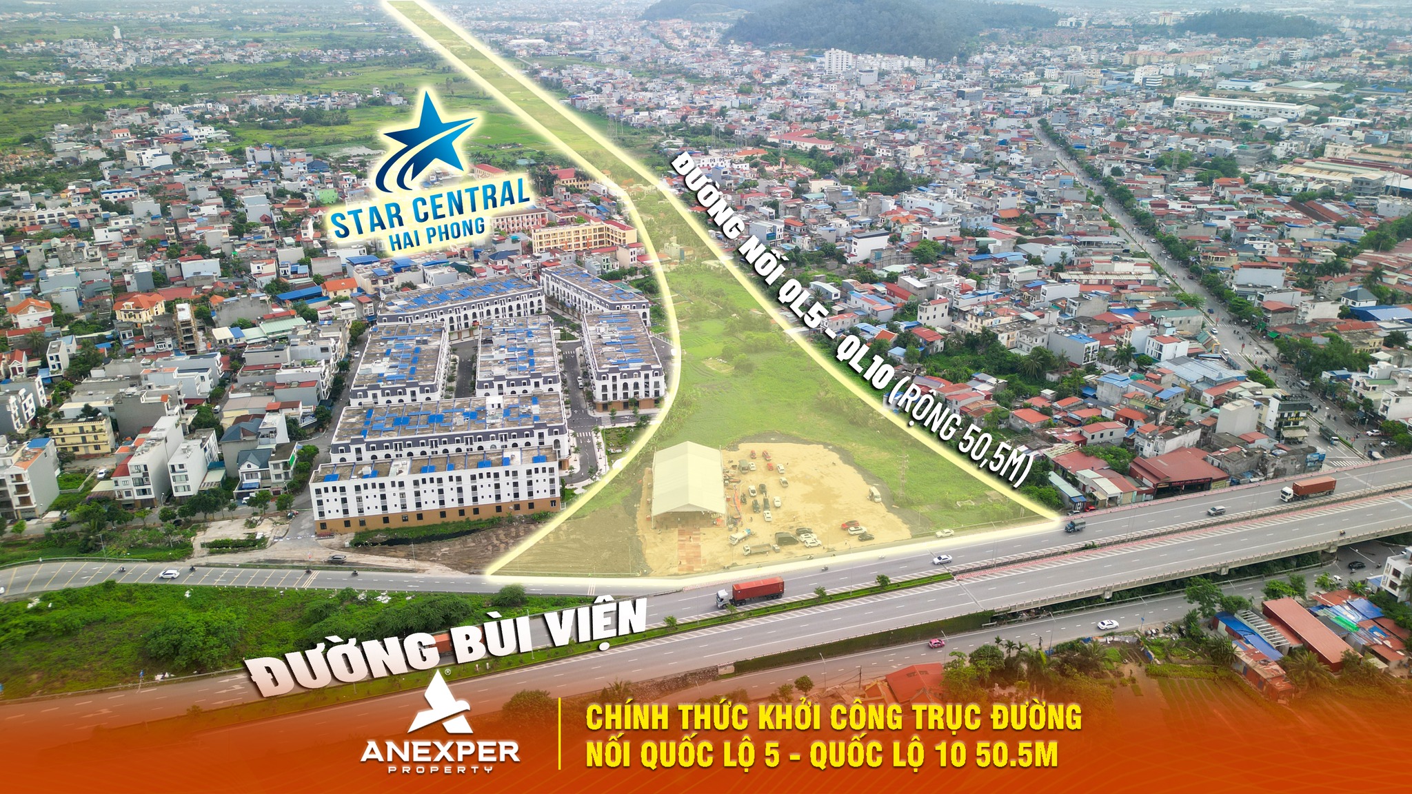 Quy mô trục đường 50,5m nối QL5 – QL10 và tác động liên kết vùng