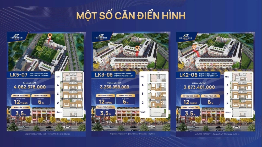 Bảng giá dự án Hong Kong Town mới nhất và những yếu tố ảnh hưởng đến giá bán