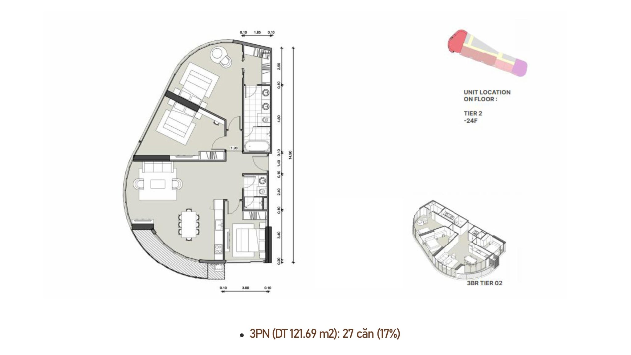 Layout thiết kế căn hộ dự án The Sea Hạ Long