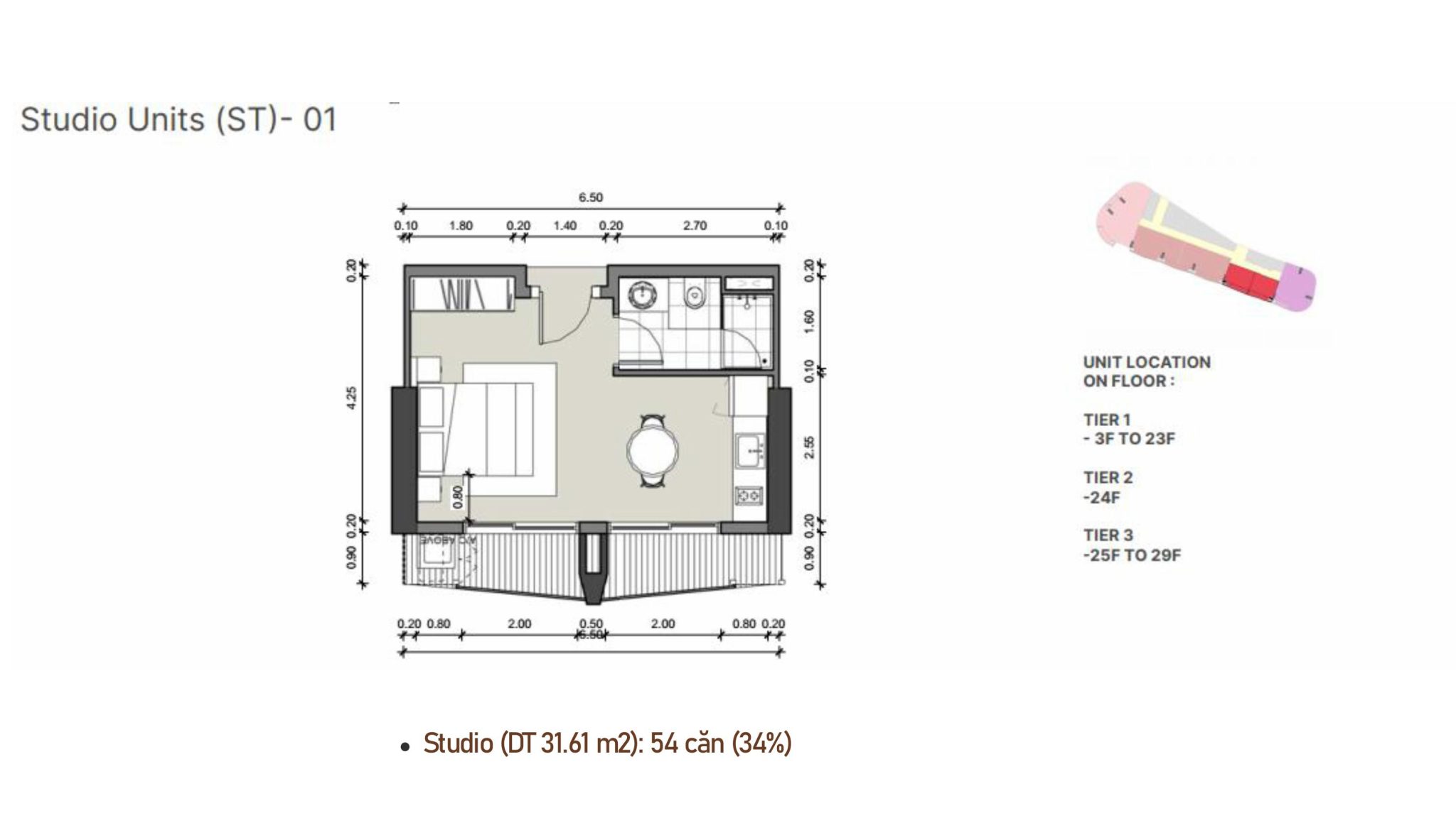 Layout thiết kế căn hộ dự án The Sea Hạ Long