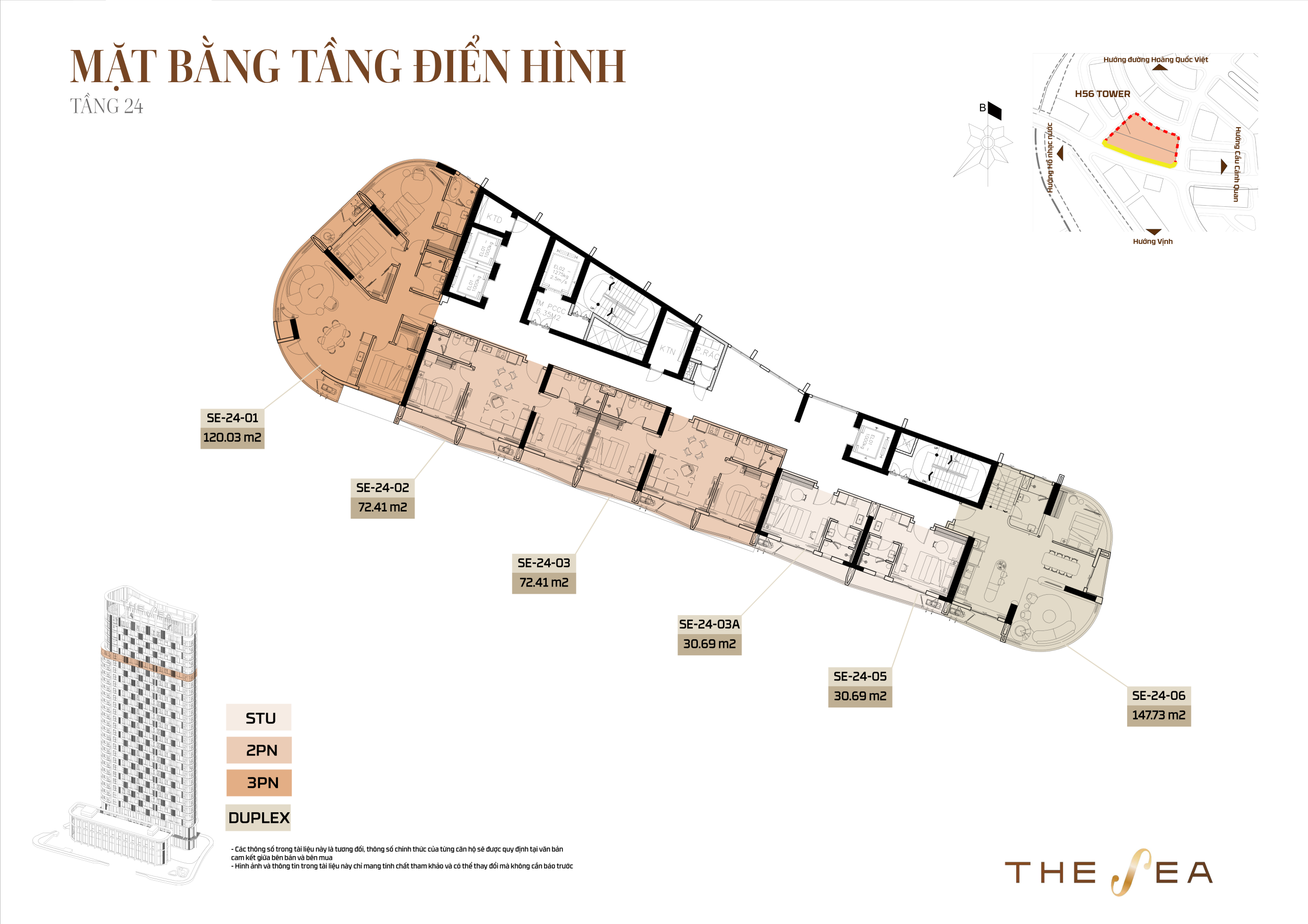 Mặt bằng tầng điển hình dự án The Sea Hạ Long