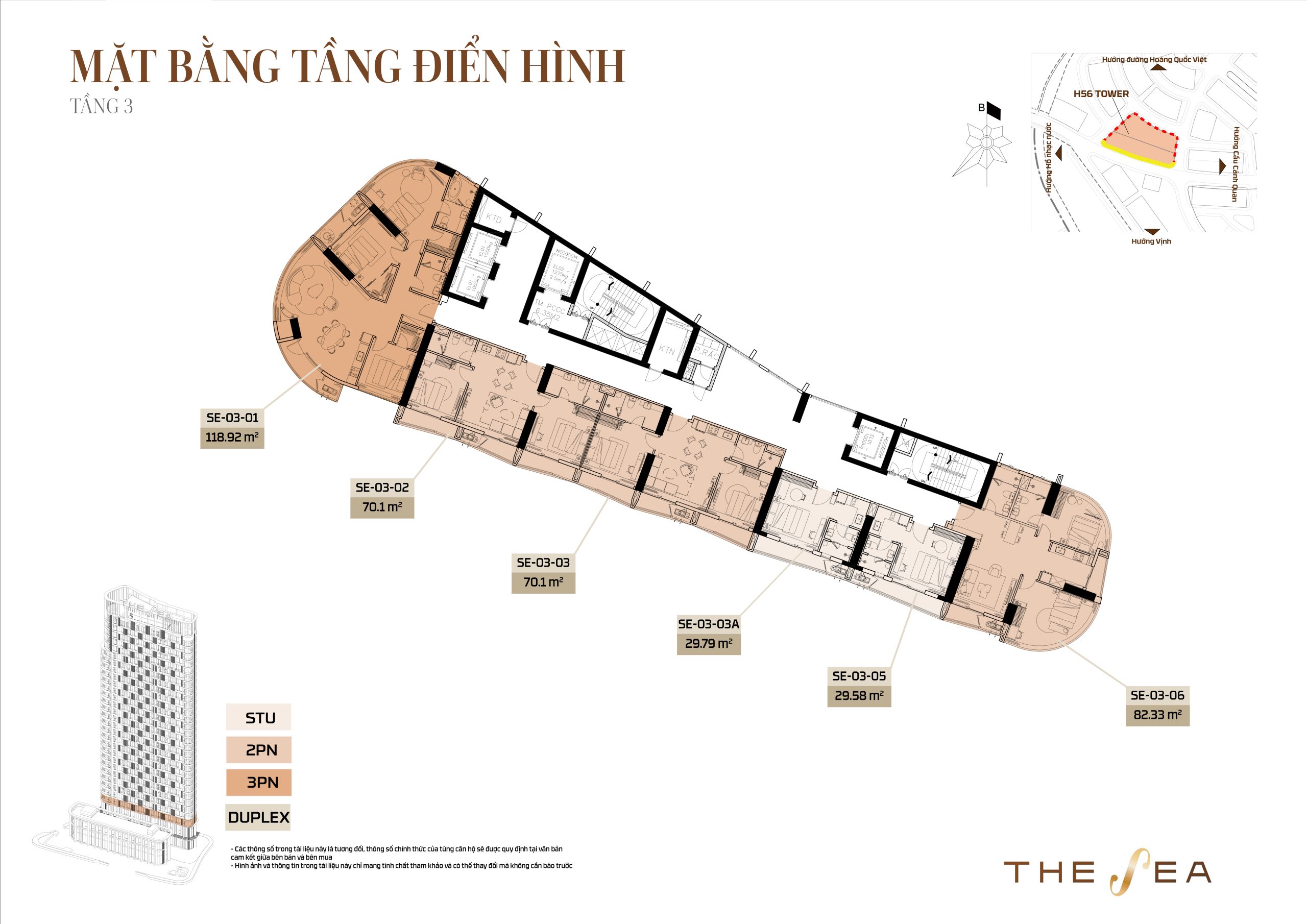Mặt bằng tầng điển hình dự án The Sea Hạ Long