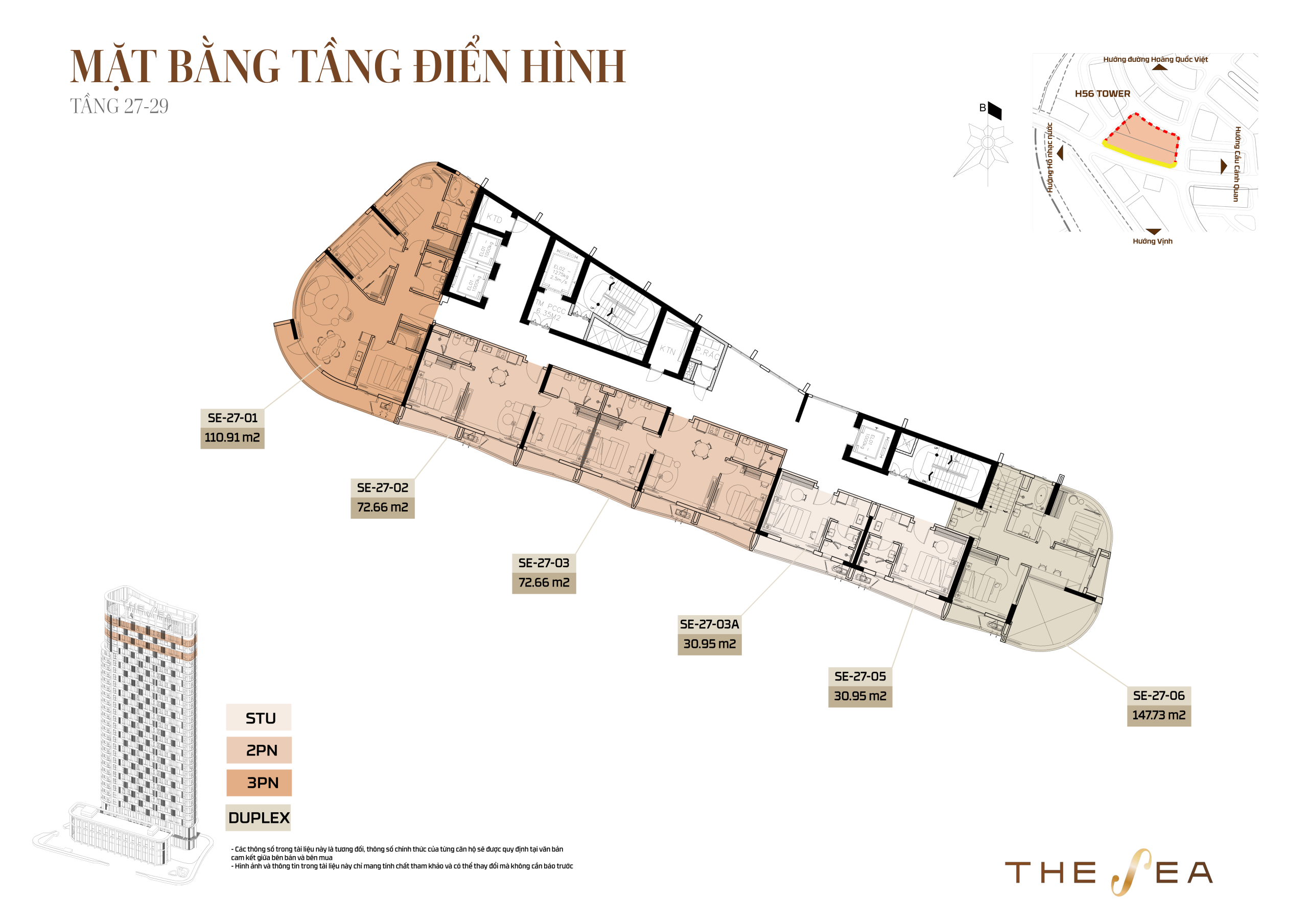 Mặt bằng tầng điển hình dự án The Sea Hạ Long