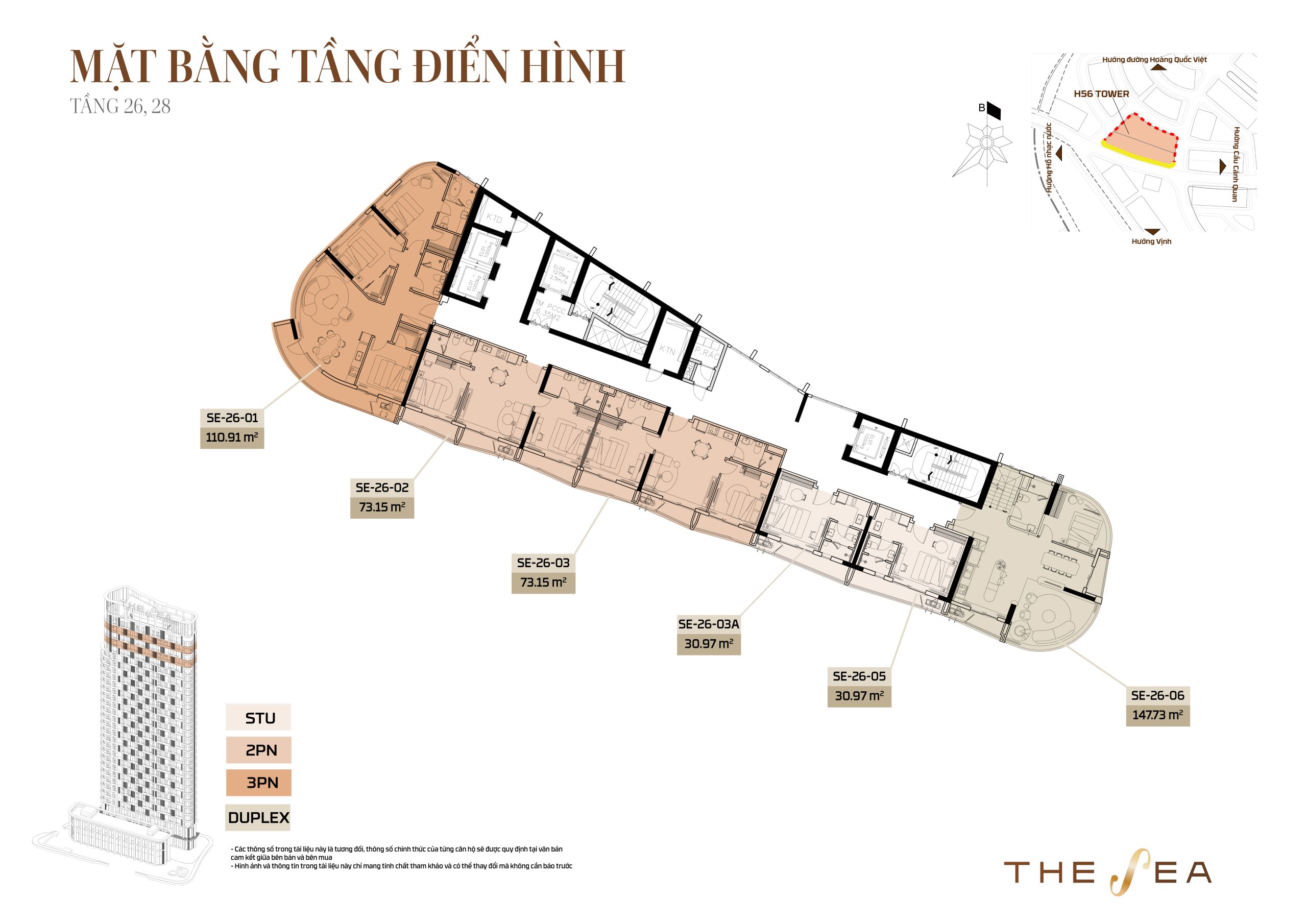 Mặt bằng tầng điển hình dự án The Sea Hạ Long