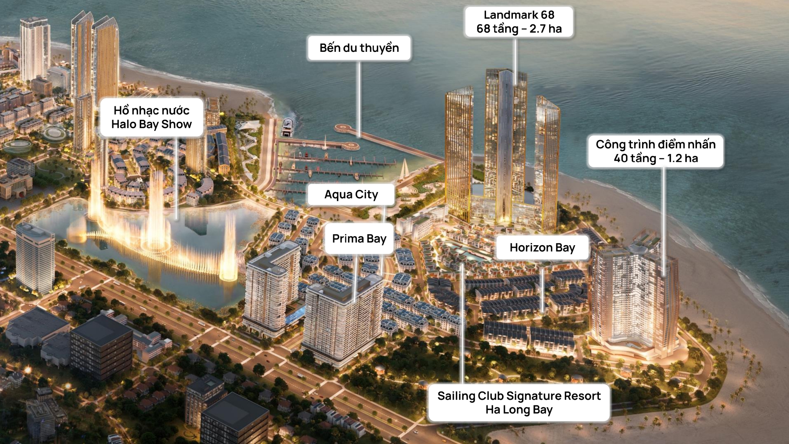 Phối cảnh vị trí dự án Prima Bay Hạ Long